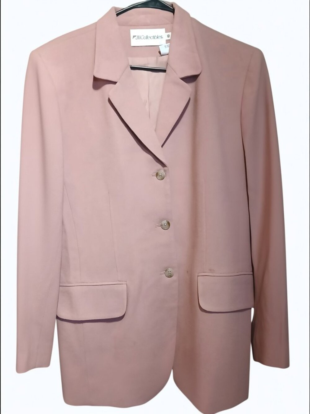 JH Collectibles Blazer Womens 10 Pink Vintage Career Jacket Button Front Workwea